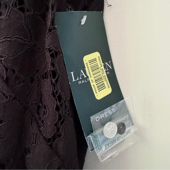 Lauren Ralph Lauren Black Lace Collared Dress - Picture 5 of 13